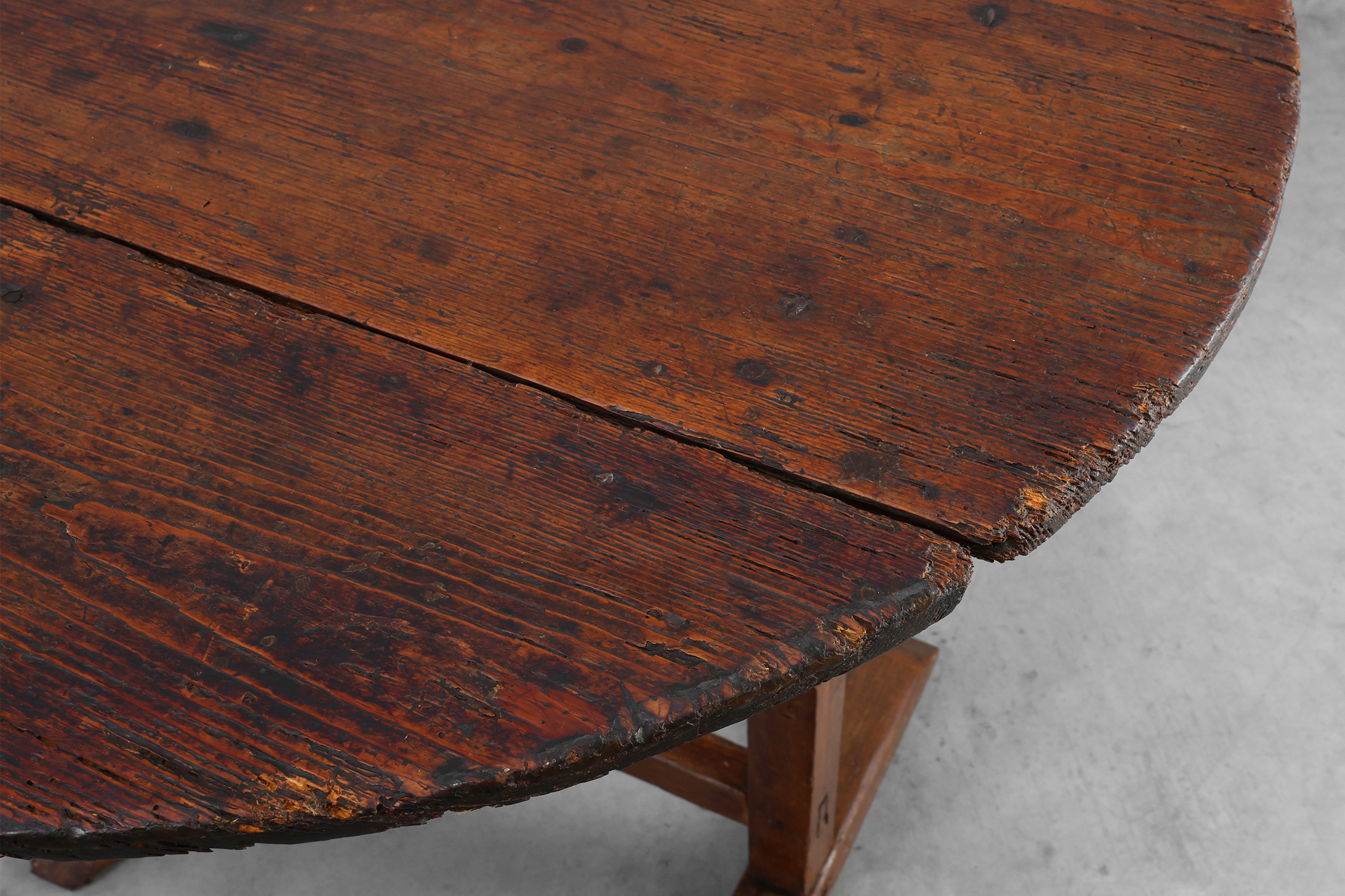 Antique oak Tilt top side table, France ca. 1800thumbnail